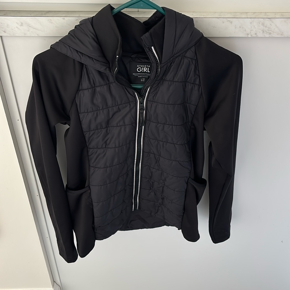gently used Athleta girl black jacket size L